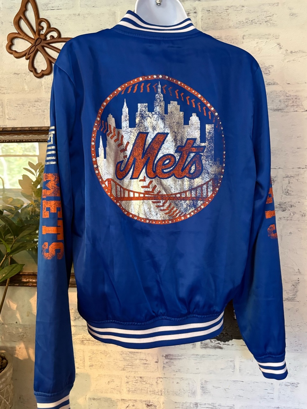 limited-edition Victoria's Secret PINK MLB Collection,New York Mets satin bomber